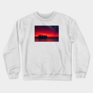 Sunset over Busselton Jetty Crewneck Sweatshirt